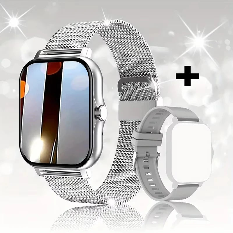 LAXASFIT 2025 New Smart Watch for Men Women Gift Full Touch Screen Sports Fitness Watch Bluetooth Call Digital Smartwatch