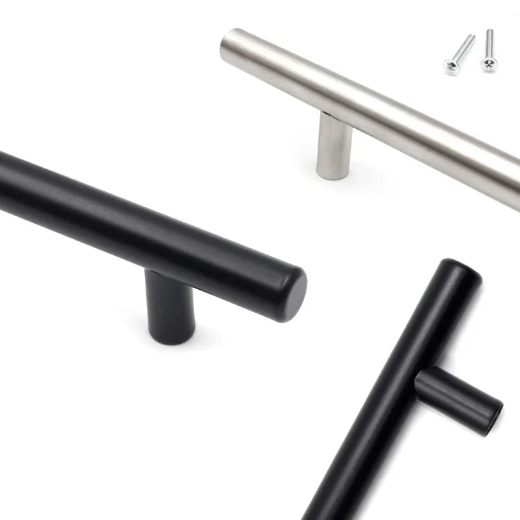 Modern Gold Brushed Straight Cupboard Handles Knobs Stainless Steel Brushed Black Gold Kitchen Door Handles Cabinet Pull