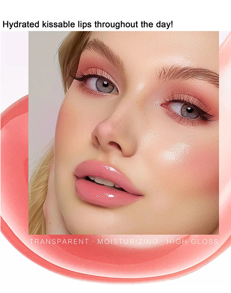 Summer Friday's Vanilla Beige Lip Balm Moisturizing Transparent Lipstick Set Smooth Soft Tube Mirror Lip Gloss Lip Makeupv