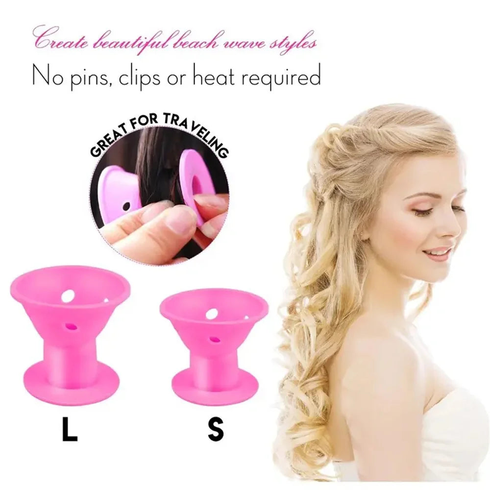 10/20pcs Mushroom Hair Curlers Soft Gentle Hair Care Rollers Non-Slip Silicone Wave Formers for Easy DIY Styling Curling Tools
