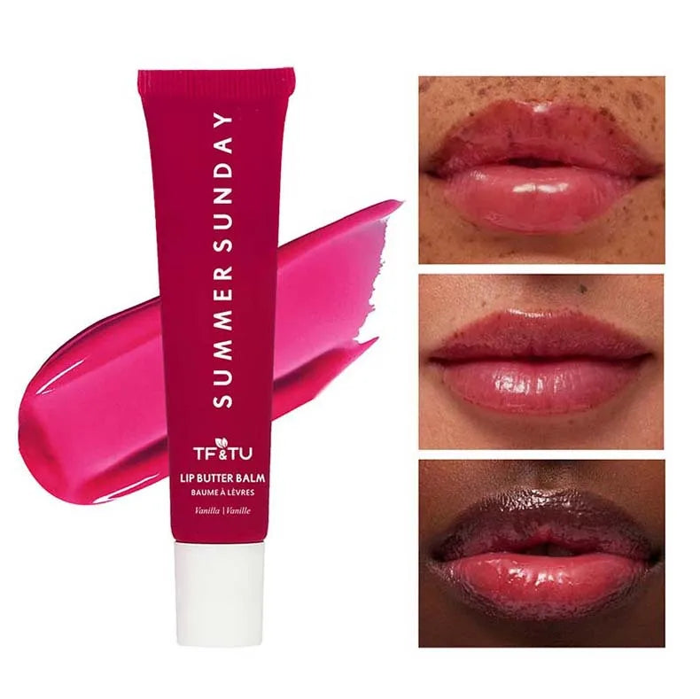 Summer Friday's Vanilla Beige Lip Balm Moisturizing Transparent Lipstick Set Smooth Soft Tube Mirror Lip Gloss Lip Makeupv