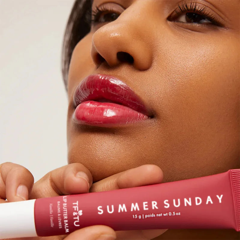 Summer Friday's Vanilla Beige Lip Balm Moisturizing Transparent Lipstick Set Smooth Soft Tube Mirror Lip Gloss Lip Makeupv