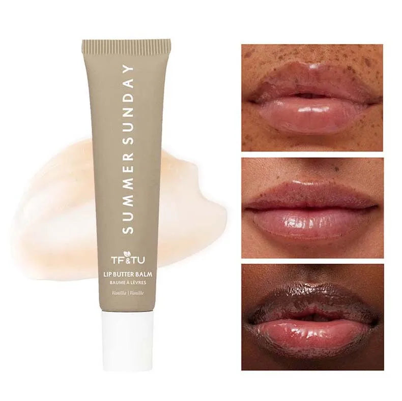 Summer Friday's Vanilla Beige Lip Balm Moisturizing Transparent Lipstick Set Smooth Soft Tube Mirror Lip Gloss Lip Makeupv