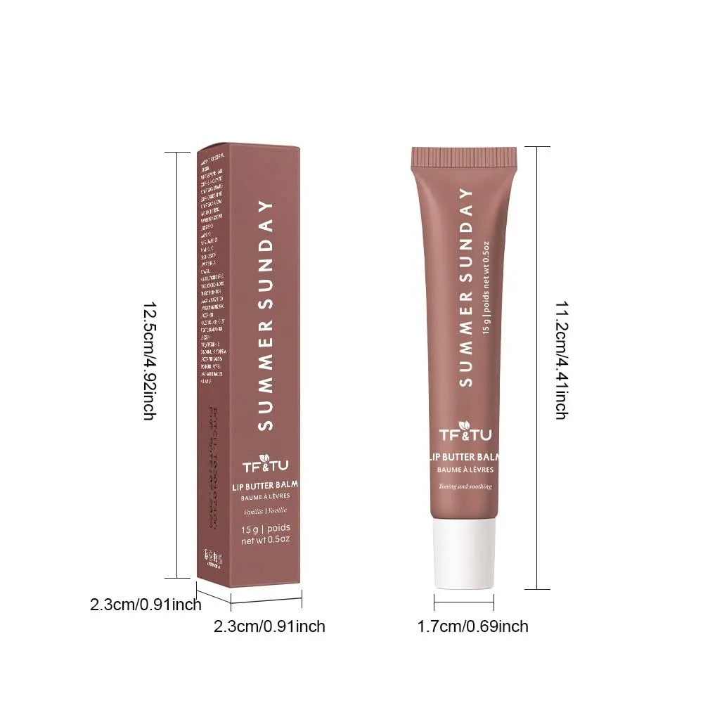 Summer Friday's Vanilla Beige Lip Balm Moisturizing Transparent Lipstick Set Smooth Soft Tube Mirror Lip Gloss Lip Makeupv