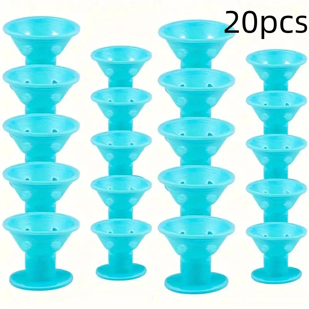 10/20pcs Mushroom Hair Curlers Soft Gentle Hair Care Rollers Non-Slip Silicone Wave Formers for Easy DIY Styling Curling Tools