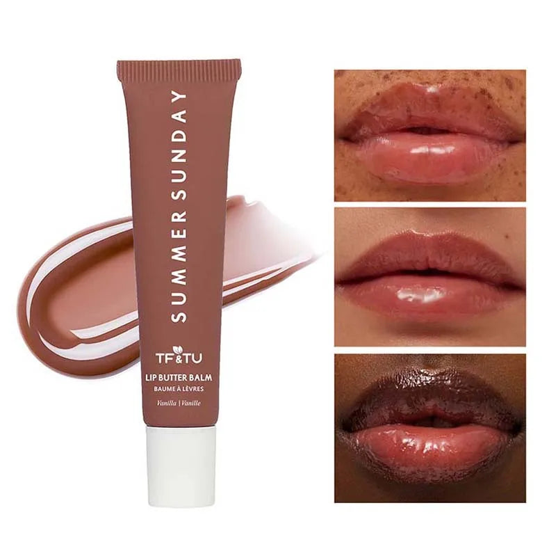 Summer Friday's Vanilla Beige Lip Balm Moisturizing Transparent Lipstick Set Smooth Soft Tube Mirror Lip Gloss Lip Makeupv