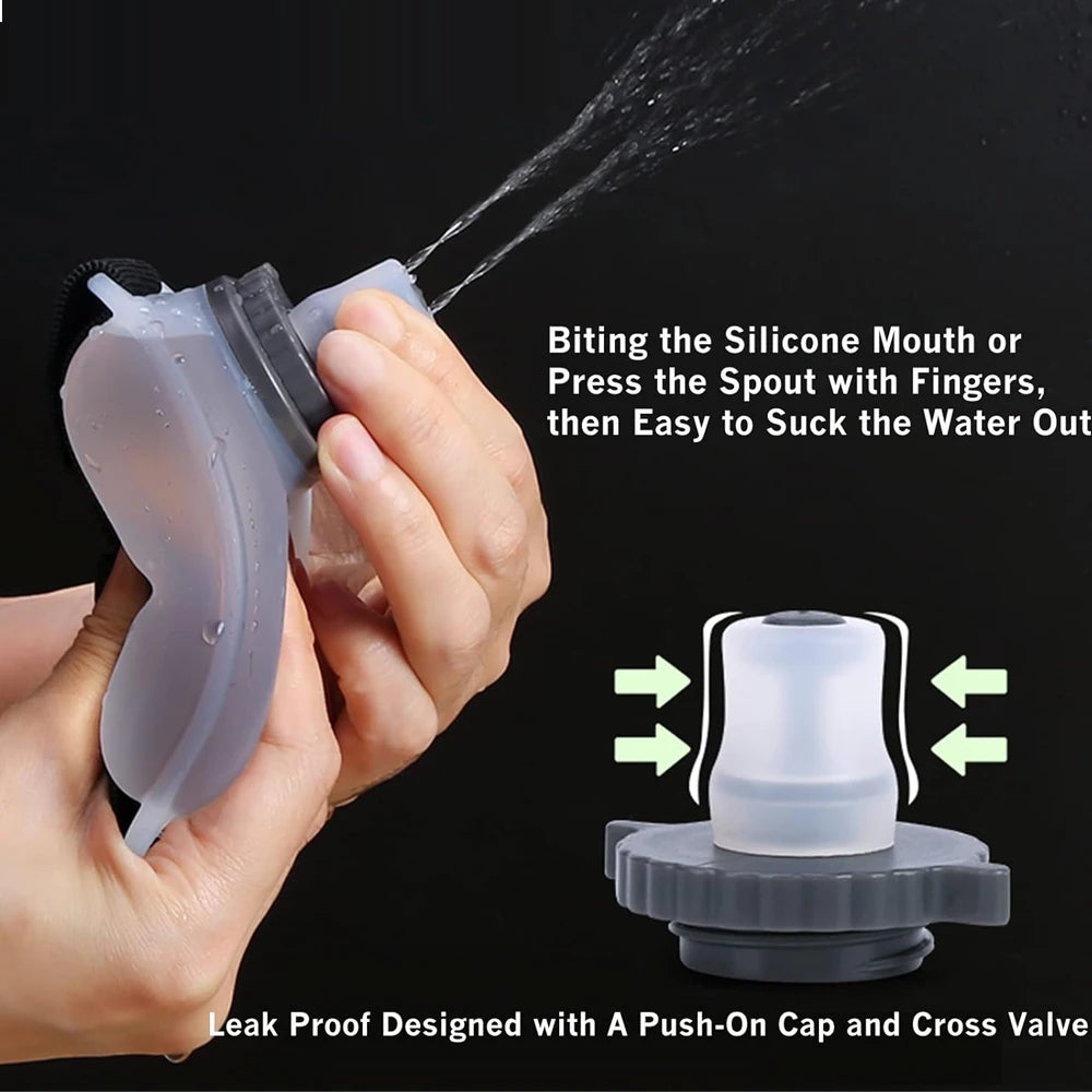 1Pcs Sports Arm Water Bottle, Silicone Wrist Mounted Water Cup for Running Cycling Hiking, Hands-Free Hydration for Outdoor Work