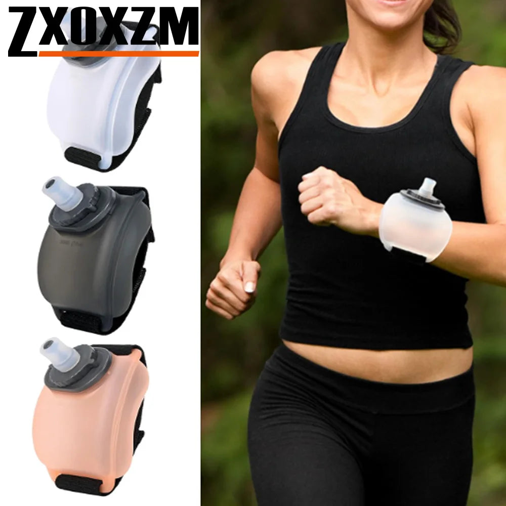 1Pcs Sports Arm Water Bottle, Silicone Wrist Mounted Water Cup for Running Cycling Hiking, Hands-Free Hydration for Outdoor Work
