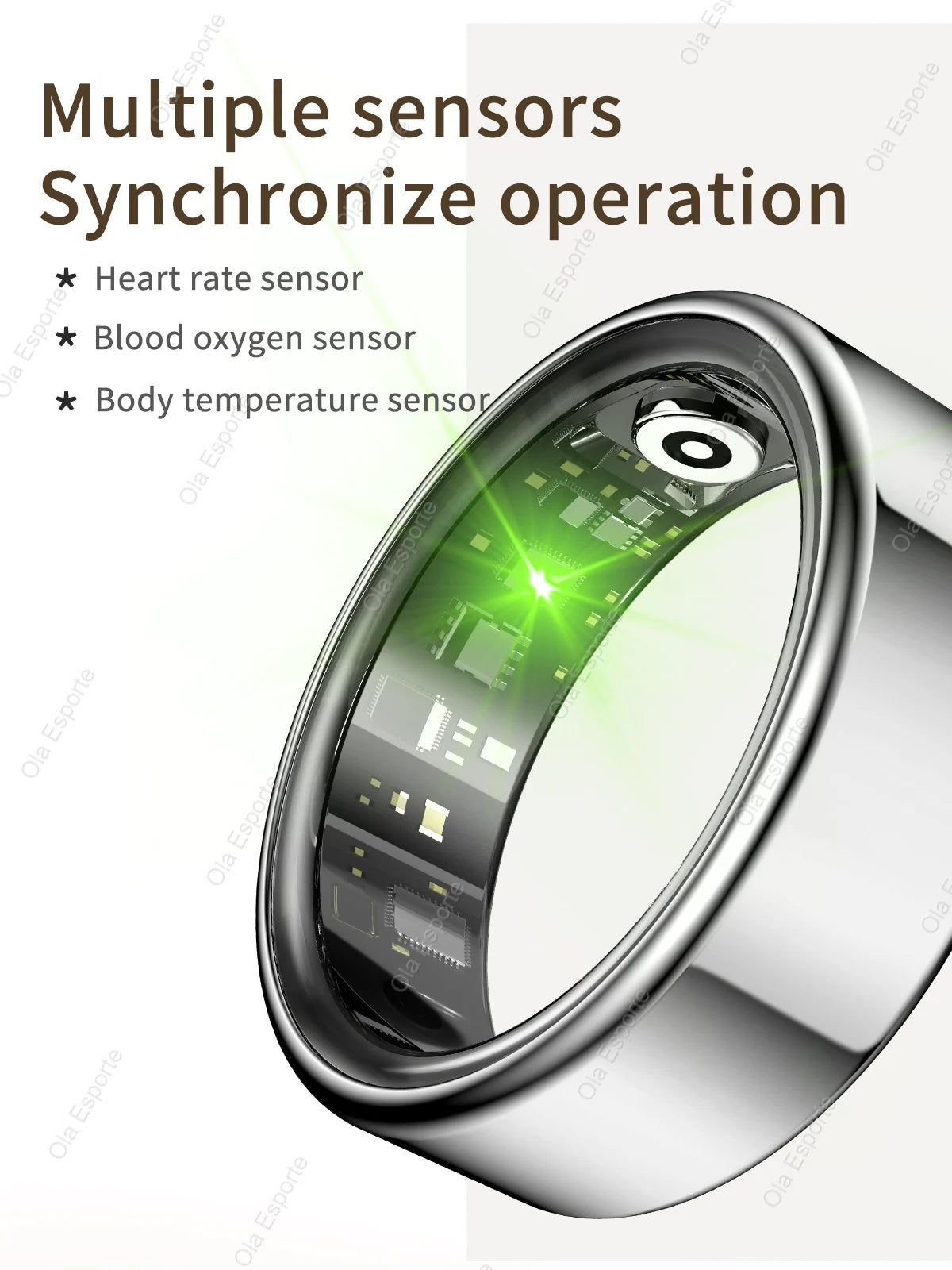 2026 New Smart Ring Men Women, Heart Rate Blood Oxygen and Sleep Monitor Smartring IP68 & 5ATM Waterproof, Multi-sport Mode Ring