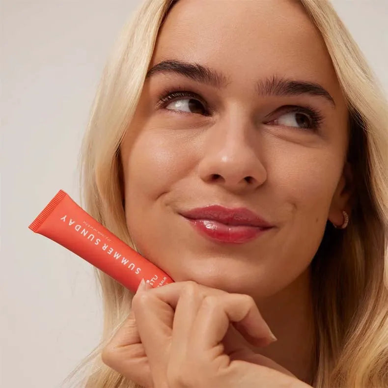 Summer Friday's Vanilla Beige Lip Balm Moisturizing Transparent Lipstick Set Smooth Soft Tube Mirror Lip Gloss Lip Makeupv