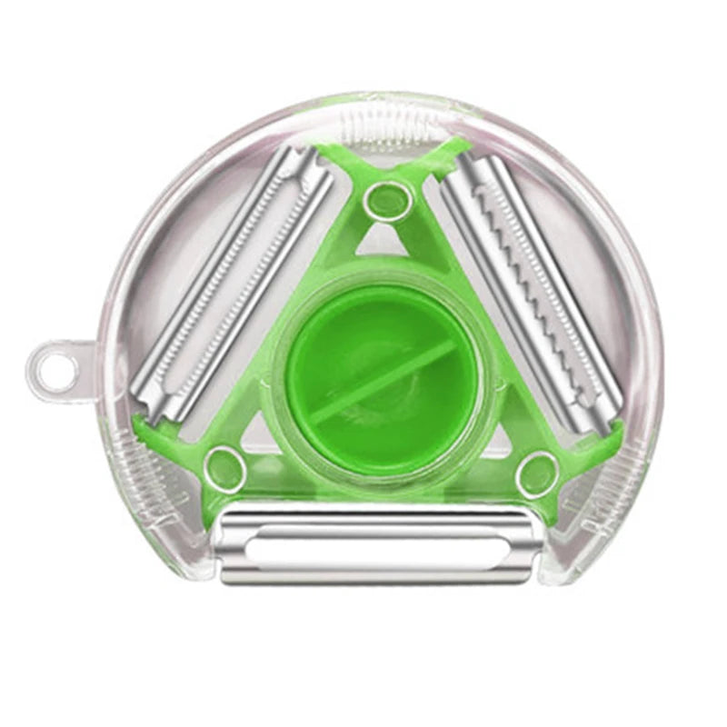 1/3PCS 3in1 Magic Trio Peeler Set Slicer Shredder Peeler Julienne Cutter Multi Peel Blade Zesters Grater Kitchen Tool Accessorie