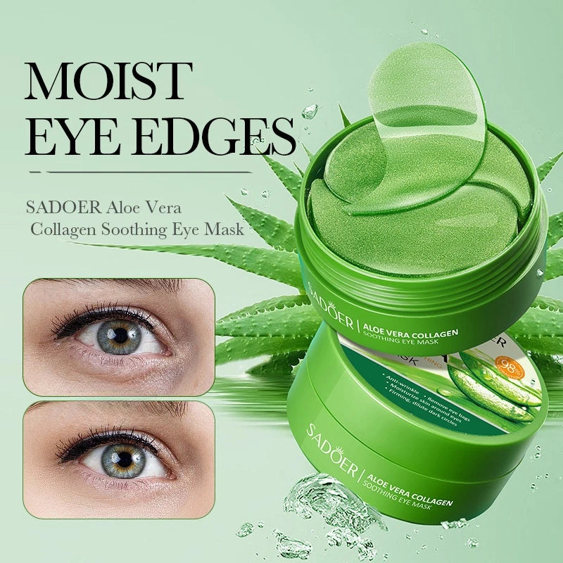 60pcs seaweed hyaluronic acid eye mask to remove dark circles collagen eye patch facial care products
