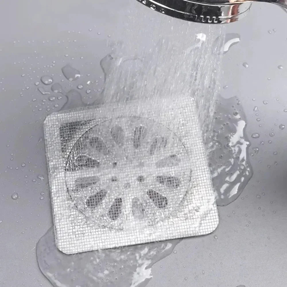 Disposable Shower Drain Hair Catcher Mesh Shower Drain Covers Floor Sink Strainer Filter Hair Stopper For Bathroom Kitchen