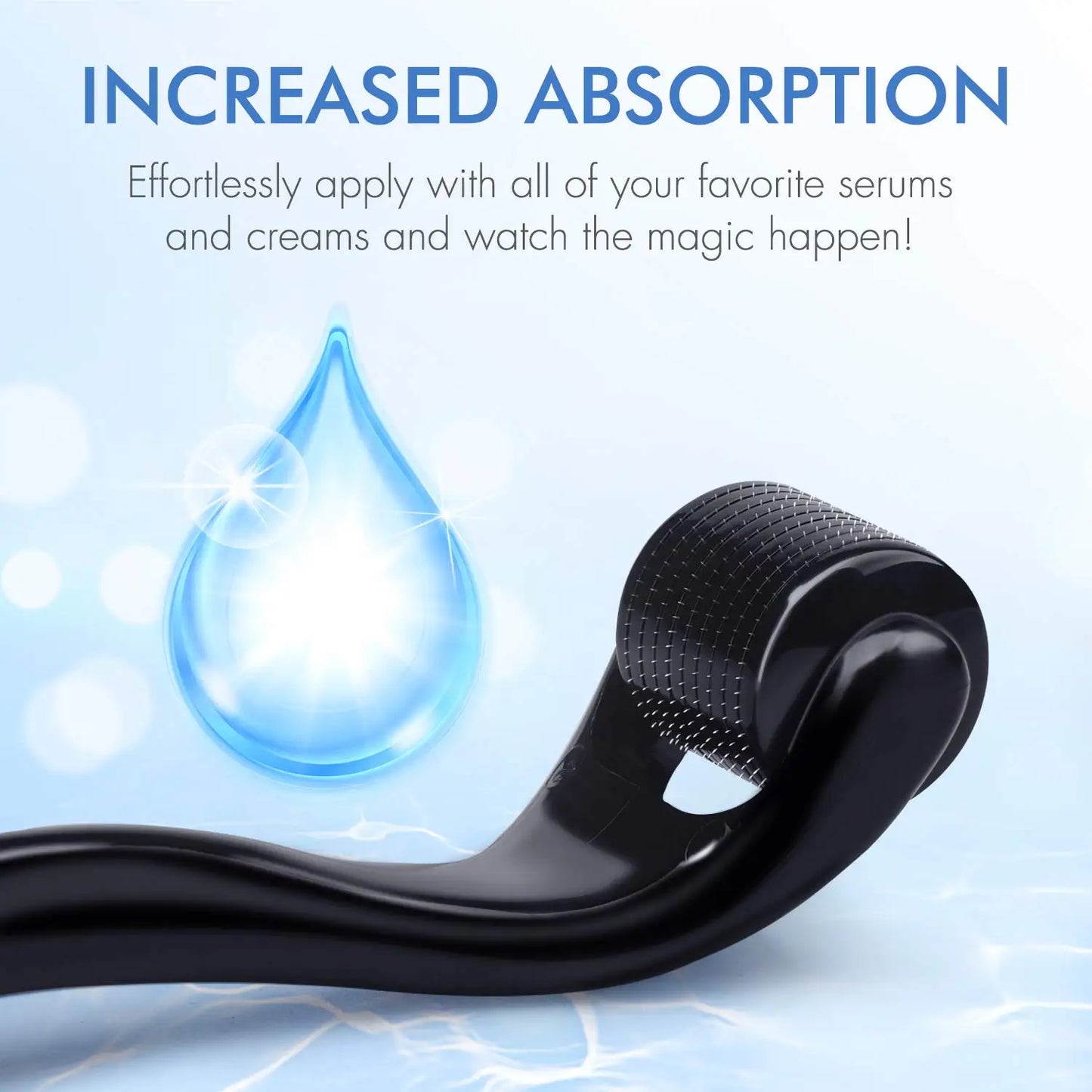 0.2-0.3mm Microneedle for Facial Body Hair Growth Derma Roller for Skin Beard 540 Needles Micro Face Roll Tool