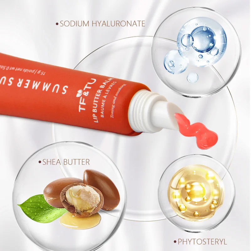 Summer Friday's Vanilla Beige Lip Balm Moisturizing Transparent Lipstick Set Smooth Soft Tube Mirror Lip Gloss Lip Makeupv